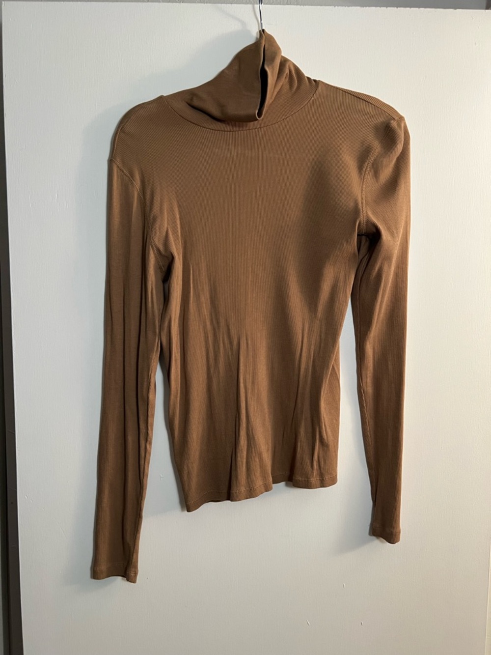 Everlane Luxe Rib Turtleneck in Toffee